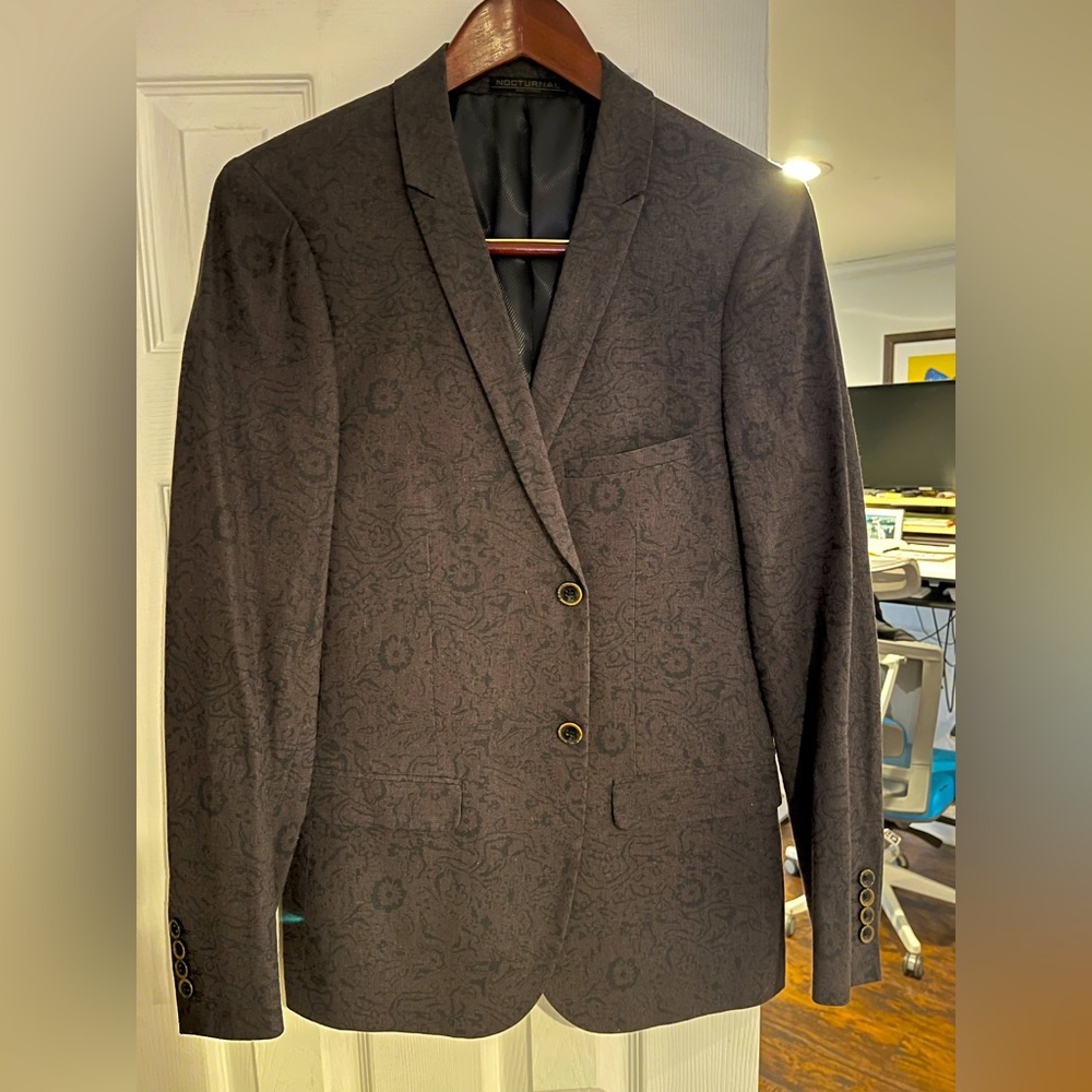 Nocturnal Slim Fit Floral Blazer